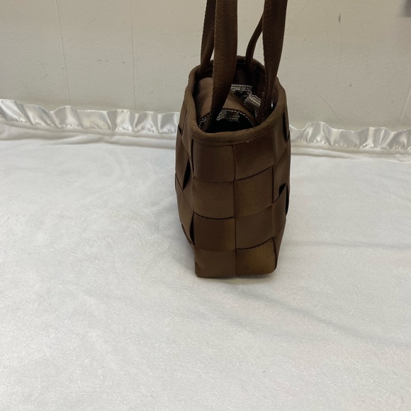 Women’s Seatbelt Bag Handbag Purse Snap Close with Double Handles Brown small - Picture 3 of 8